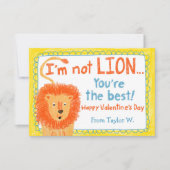Lion Classroom Valentijn Kaart Notitiekaartje (Voorkant)