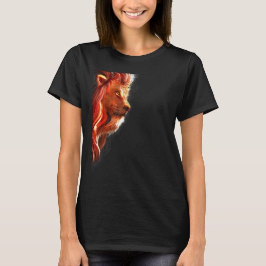 Lion Claw Strong Eyes Warrior Hunter Big Cat Angel T-shirt (Voorkant)