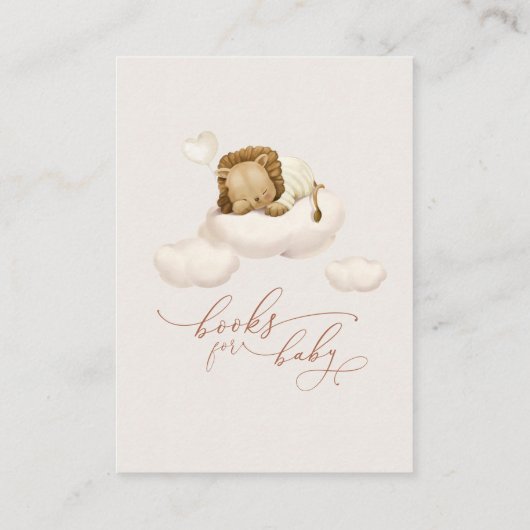 Lion Cloud Books for Baby Enclosure Card Informatiekaartje (Achterkant)