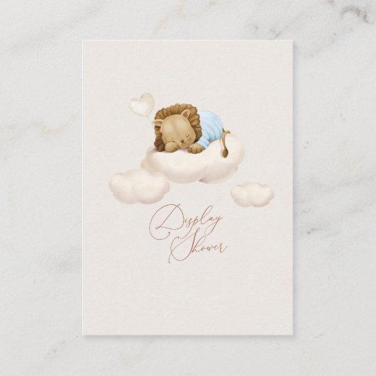 Lion Cloud Display Shower-behuizingskaart Informatiekaartje (Achterkant)