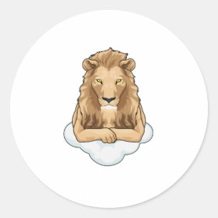 Lion Clouds Ronde Sticker