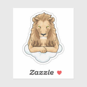 Lion Clouds Sticker