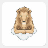 Lion Clouds Vierkante Sticker (Voorkant)