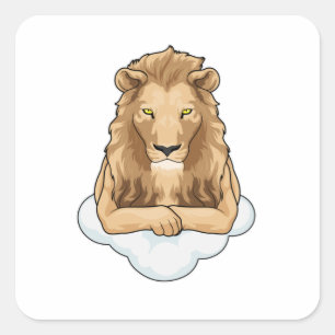 Lion Clouds Vierkante Sticker