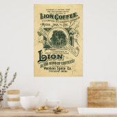 Lion Coffee Mocha Java Rio Advertisement Poster (Keuken)