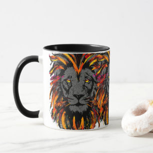 Lion Coffee-Mok   Illustratie van Oranje leeuwenko Mok