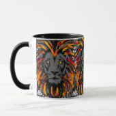 Lion Coffee-Mok | Illustratie van Oranje leeuwenko Mok (Links)