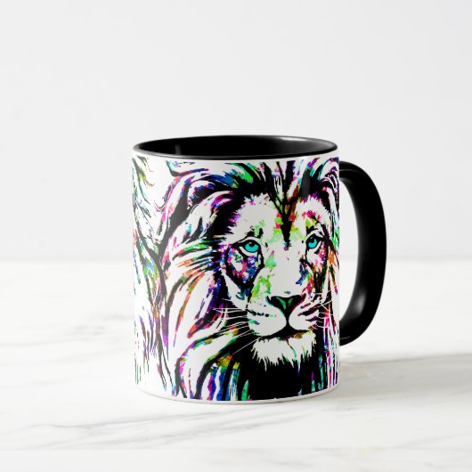 Lion Coffee Mok - Lion Head Coffee Cup (Voorkant rechts)