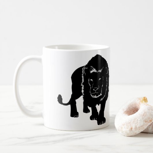 Lion Coffee-Mok - Uw kleur Koffiemok (Met donut)