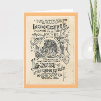 Lion Coffee Vintage Ad Wenskaart Bedankkaart