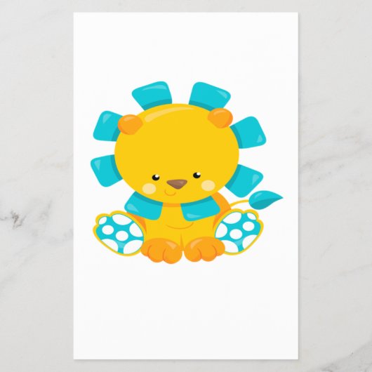 LION COLORFUL ABC BABY SHOWER GAME KAART (Achterkant)