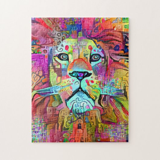 LION COLORFUL JIGSAW PUZZZLE LEGPUZZEL (Verticaal)