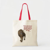 Lion Confucius Inspirerend Quote Canvas tas (Voorkant)