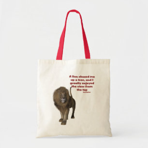 Lion Confucius Inspirerend Quote Canvas tas