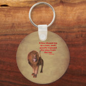 Lion Confucius Inspirerend Quote Sleutelhanger (Voorkant)