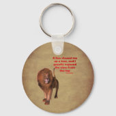 Lion Confucius Inspirerend Quote Sleutelhanger (Achterkant)