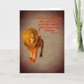 Lion Confucius Quote Inspirerend Kaart (Voorkant)