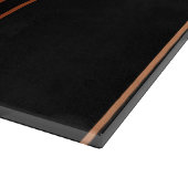 Lion Copper-Embellished Personalized Glass Snijplank (Hoek)