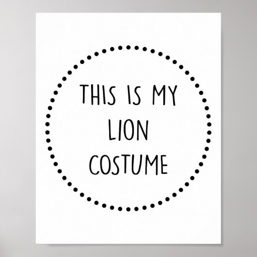Lion Costume Poster (Voorkant)
