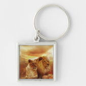 Lion couple in the safari sleutelhanger (Voorkant)