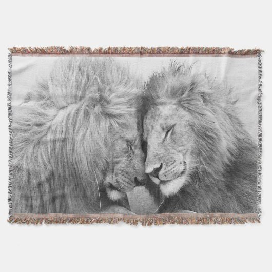 Lion Couple Throw Blanket Deken (Voorkant)