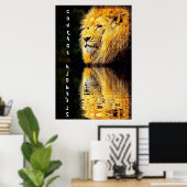 Lion Courage and Sterke Poster (Thuiskantoor)