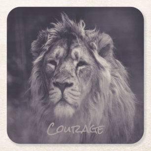 Lion Courage King of the Oerwoud Kartonnen Onderzetters