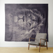 Lion Courage King of the Oerwoud Wandkleed (In Situ (horizontaal))