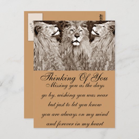 Lion, Courage, Power&Sterkte_ Briefkaart (Voorkant / Achterkant)