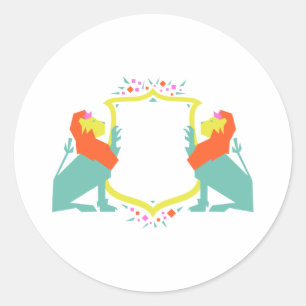 Lion Crest Ronde Sticker