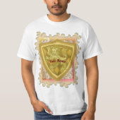 Lion Crest Shield achternaam T-Shirt (Voorkant)