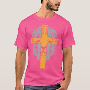 Lion Cross God Jesus Religieuze Christelijke Manne T-shirt