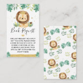 Lion Crown Baby shower Book Request Insert Visitekaartje (Voorkant / Achterkant)