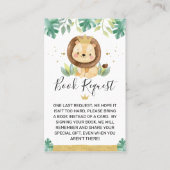 Lion Crown Baby shower Book Request Insert Visitekaartje (Voorkant)