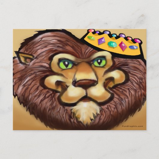Lion Crown Briefkaart (Voorkant)
