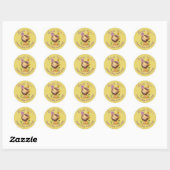 Lion Cub Baby shower Classic Ronde Sticker (Vel)