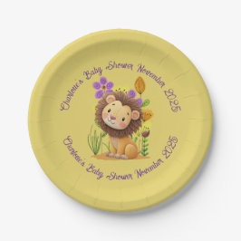 Lion Cub Baby shower papier Borden Papieren Bordje