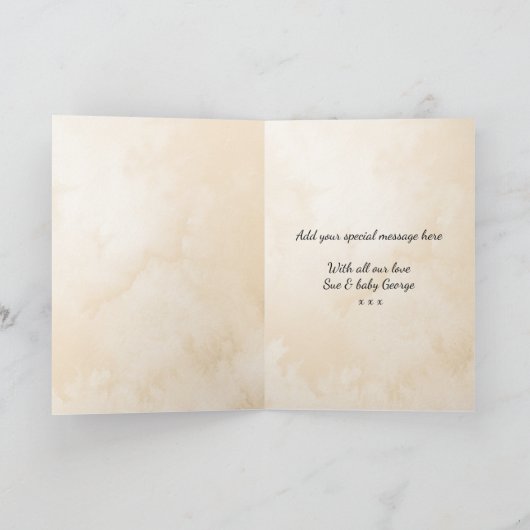 Lion Cub Bloemen baby shower Dank u kaart (Binnen)