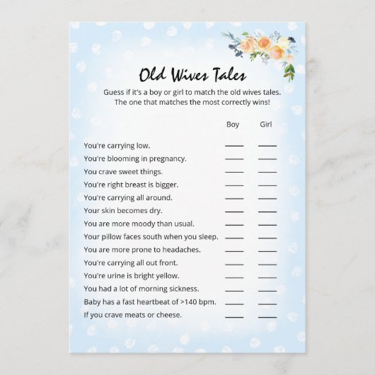 Lion Cub Bloemen Blauw Oud Vrouwen Tales Douche Sp Programmakaart (Voorkant)