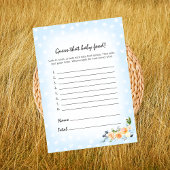 Lion cub bloemenblauw gok dat Baby food spel Programmakaart