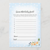 Lion cub bloemenblauw gok dat Baby food spel Programmakaart (Voorkant)