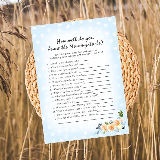 Lion cub bloemig blauw wie weet mam beste spel programmakaart