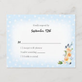 Lion Cub Blue Baby shower RSVP Informatiekaartje (Achterkant)