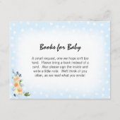 Lion Cub Blue boeken voor Baby shower spel Informatiekaartje (Voorkant)