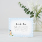 Lion Cub Blue boeken voor Baby shower spel Informatiekaartje (Staand voorkant)