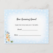 Lion Cub Blue Gasting Count Baby shower spel Informatiekaartje (Voorkant)