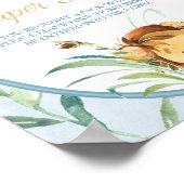 Lion Cub Boy's Baby shower Diaper Raffle Poster (Hoek)