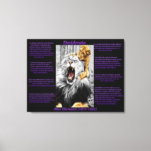 Lion Cub Canvas Afdruk (Voorkant)