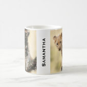 Lion Cub CLimbing Tree Personalised Photo Koffiemok (Center)