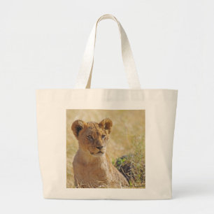 Lion Cub Close-up Jumbo Canvas tas